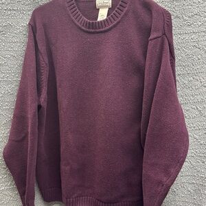 L.L. Bean Women's Deep Purple Crew Neck Sweater